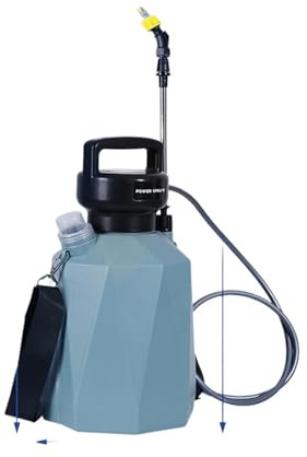 Pulverizador eléctrico, Pulverizador eléctrico de 8L/5L, pulverizador de riego Trasero, pulverizador atomizador Recargable de Alta presión, Herramienta de riego de jardín agrícola(5L Blue A 2400mAh)