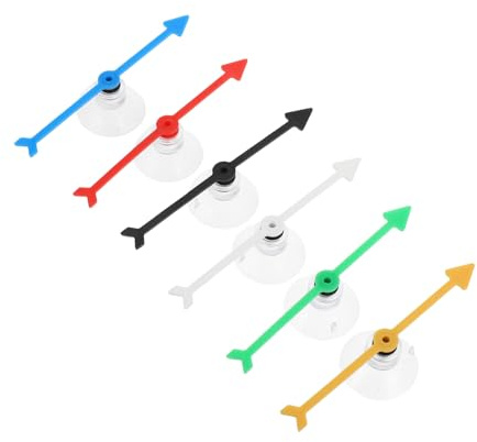 Sosoport 6pièces Flèches Spinner Jeu avec Ventouse Accessoires pour Jeux De Société Et Soirées Fléchettes Rotatives Multicolores pour Tables De Jeu Et Classes