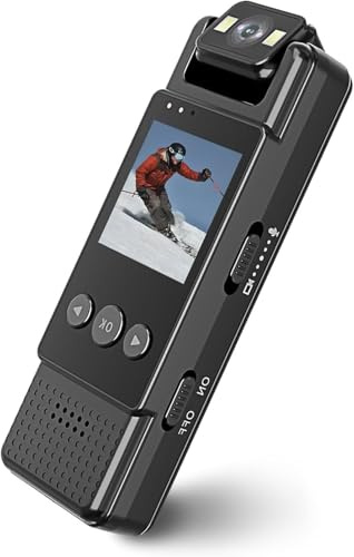 HYVO L12 Body Cam 1080P con Audio, Mini Telecamera Portatile con Foto