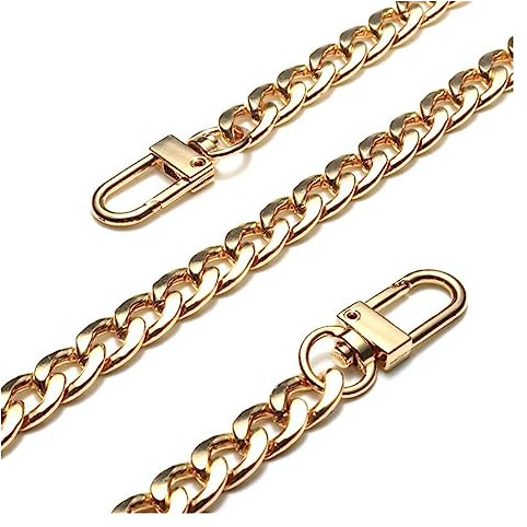 Axelrem, Väskrem Väskkedja med axelrem Handväska Metallkedja Väskeersättningstillbehör Axelrem(Gold,40cm)
