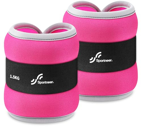 Sportneer Poids de cheville pour les jambes et les bras - Ensemble de manchettes lestées pour les femmes et les hommes - Pour la musculation, la course, la marche, le fitness