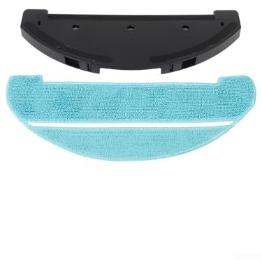 Trurovem Robot Mop Bracket Replacement for Imou L11 S9 Vxvc11 Vxvc12 Vxvc13 Vxvc14, Mop Holder Kit with Microfiber Pad, Plastic Mop PLATEs Assembly for Robot Vacuum Cleaner Parts, (Black)