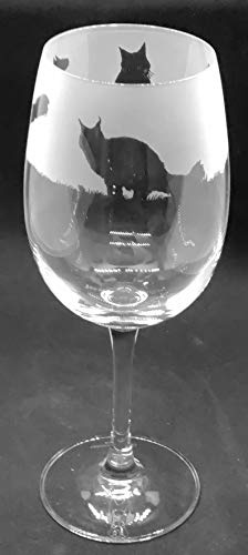Maine Coon Cat Frieze Boxed 35cl Wine Glass