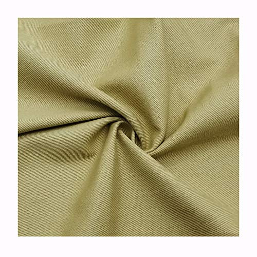Farbiger Denim-Stoff Aus Baumwolle Keine Elastizität Dicker Köper Kleiderhosen Machen DIY Stoff für Kleidungsdesign,150cm Breit(Color:Khaki)