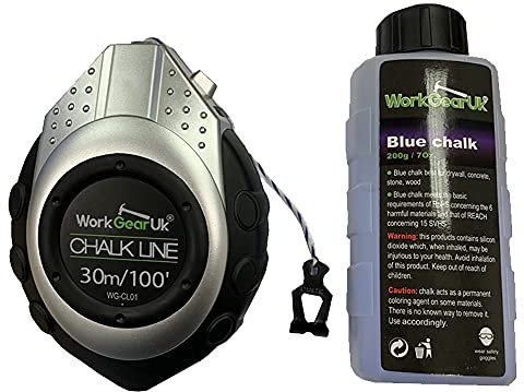 WorkGearUk 30m Chalk Line Reel Set WG-CL01