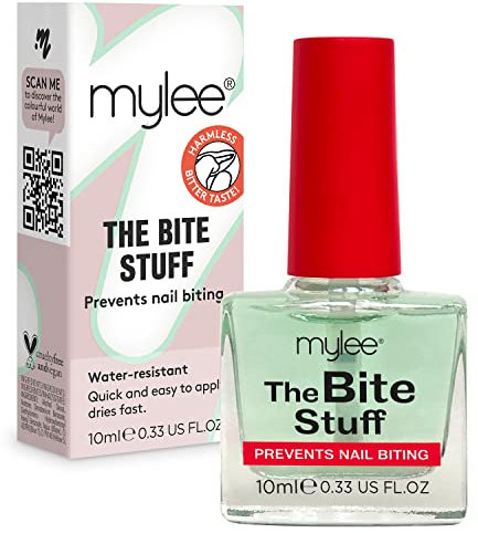 MYLEE The Bite Stuff - Stop Biting Your Nails Anti nail polish prevention, For adults & children Clear varnish, Fast and Easy application Water Resistant, 10 ml (Pack of 1)