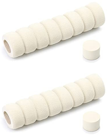QWORK® 2 Stück Türklinkenpuffer, Türgriff-Schutz, Schaumstoff Griff-Abdeckungen Zum Schutz Von Wänden Und Möbeln (Beige)