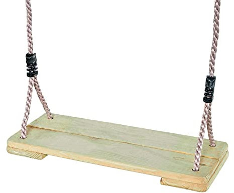 GK Schaukelsitz/Schaukelbrett aus Holz, mit einstellbaren Seilen (Natur, Schaukelsitz)