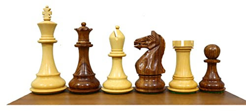 Piezas de ajedrez Staunton hechas a mano de madera de palisandro feroz de 4 pulgadas con 2 reinas adicionales, juego de ajedrez único para él/ella