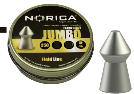 Lata de Balines NORICA Jumbo Extra Heavy 5.5 mm/ .22 [Lata 250 perdigones]