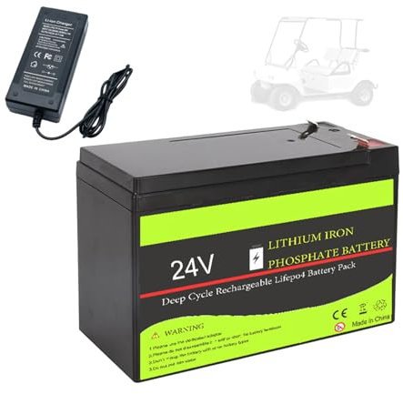 HJGHY Batería de fosfato de Hierro y Litio de Ciclo Profundo de 24 V, 100 Ah, 200 Ah y 300 Ah, Recargable para Carrito de Golf, batería de Almacenamiento de energía Solar,24v,200Ah