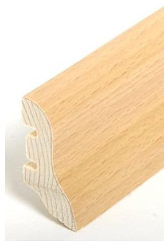 Sockelleiste Echtholzfurnier 20 x 40 x 2500 mm Echtholzfurnier Buche zum Kleben, Clipsen, Schrauben & Nageln Fußleiste furniert by PROVISTON 12.5 Meter | 5 Stück
