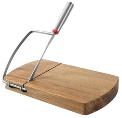 FytStycale Cortadora de Queso de Madera de Acacia, Guillotina Profesional con Cuchilla, Tabla para Cortar Queso, Salchichas, jamón, Tofu, cecina y Frutas