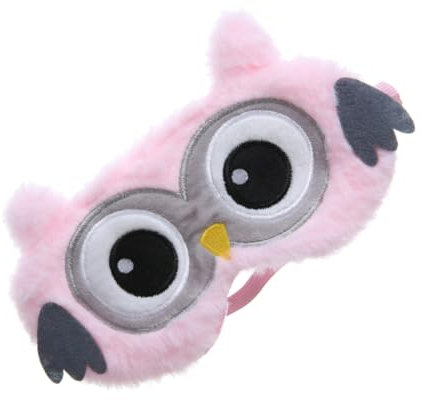 KOMBIUDA 2 Pz Per Gli Occhi in Peluche Per Gli Occhi Benda Patch Di Ombreggiatura Chiara Benda Sull'occhio Del Bende Per Gli Occhi Per Bambini Dormire Rosa Stoffa