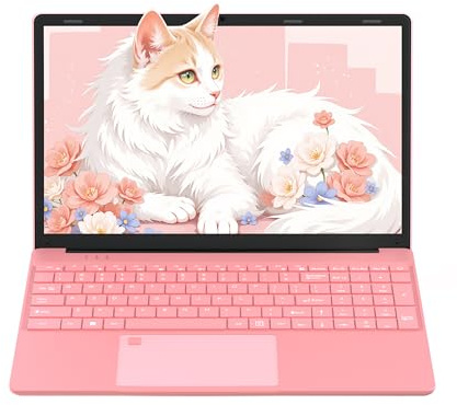 Amita Rosa Laptop 15,6 Zoll Full HD, 16 GB RAM, N95 Prozessor, Notebook mit beleuchteter Tastatur und Nummernblock, WiFi 5/BT 4.2, Mini HDMI (16GB RAM | 1TB SSD)