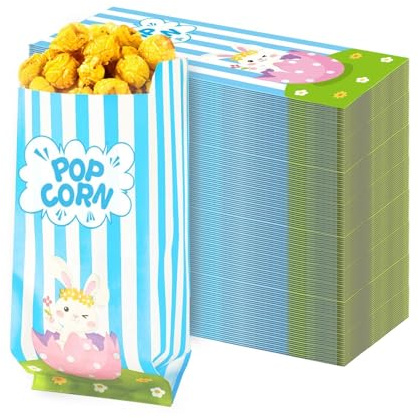 SEPGLITTER Ostern Popcorn Tüten, 200 Stück Popcorn Tüten Candy Tüte Papiertüten Partytüte Popcorn Maschinen Zubehör für Popcorn Bars Filmabende
