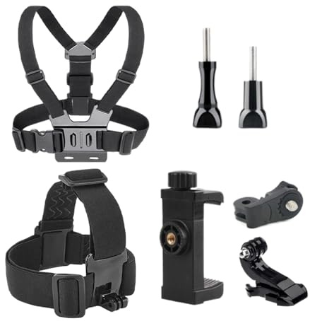 Body Mount Chesty - Sports Camera Chest Strap, Adjustable Action Camera Chest Strap Harness Mount | Mobile Phone Chest First Person Vision shootingg Headband Bracket, Cell Phone Stand Kit For Riding