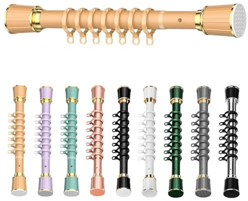 Bastone per tenda a tensione regolabile, per divisori, finestre della doccia, senza trapano, si estende fino a 500 cm, perfetto per camere da letto, balconi e finestre a battente, ideale per tende da