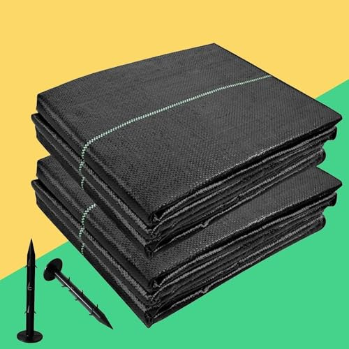 Tela geotextil antimaleza - 0,9 x 15 m (3 x 50 pies) Barrera antimaleza para jardín, Cubierta Vegetal para Patios y parterres, Tela Resistente para paisajismo y prevención eficaz de malezas.
