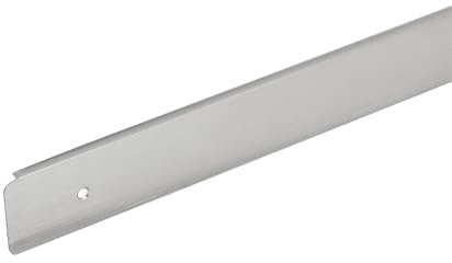 cyclingcolors 1x Jonction plan de travail 38mm profilé baguette de finition rayon 5mm 600mm, droite aspect inox