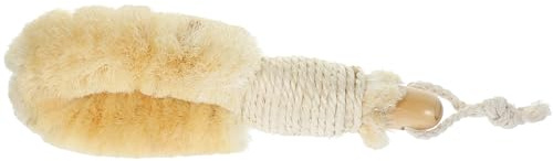 SMASOLO Cepillo de Baño Exfoliante Corporal de Fibra de Agave Natural con Mango de Madera, Resistente y Versátil para Ducha y Limpieza Corporal, Adecuado para Uso Húmedo y Seco
