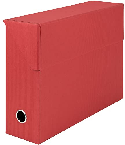 Rössler SOHO Archivbox A4 |Aufbewahrungsbox mit Deckel Pappe | Dokumentenbox A4 | Box mit Deckel | Aufbewahrungsbox mit Deckel Karton | 335 x 95 x 255 mm | 1 Stück | Farbe: Rot | Aufbewahrungsbox mit Deckel aus Karton für Dokumente, Unterlagen, Akten und Bürobedarf