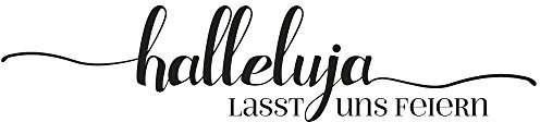Rayher Hobby 29113000 Holzstempel Halleluja, 3 x 12 cm, Textstempel für Einladungen bei Hochzeit, Taufe, Kommunion, Konfirmation, Geburtstag, Butterer Schrift-Stempel
