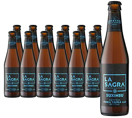 La Sagra Suxinsu - Cerveza estilo Ale Triple Malta - Alc. 9,1% vol. - Caja de 12 botellas de 330 ml. - Total: 3960 ml