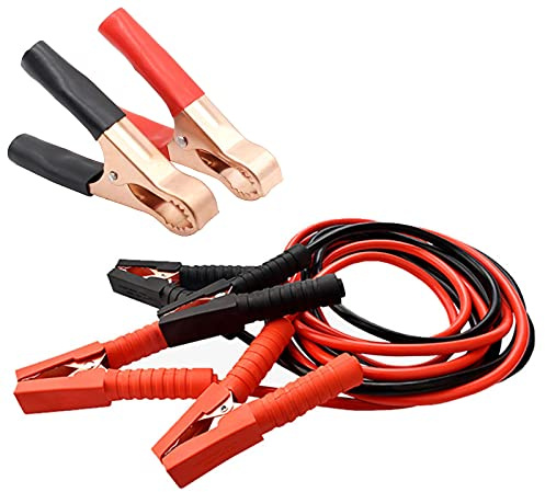 NFLOBD Fils de Saut 2000AMP Robustes, Fils de Saut de Batterie de Voiture, Cavalier de câbles d'appoint, pour Voiture à Essence et Diesel, SUV, fourgonnette, Camion (4M)