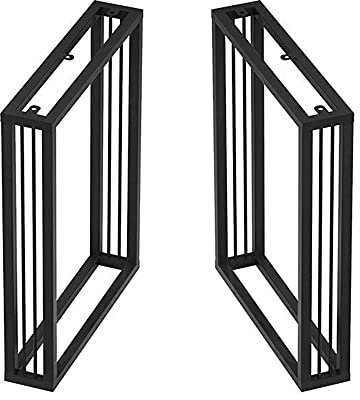 WFENG 2x Tischkufen|Metall Tischbeine DIY für Esstische Schreibtische Couchtische Bänke/Industrie,Sehr Gute Tragfähigkeit/Schwarz / L60cm×H70cm