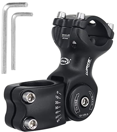 BSSOK Fahrrad Vorbau Verstellbar 25,4mm Lenkererhöhung Fahrrad 90mm MTB Fahrradlenker Vorbau 0~60 Degree