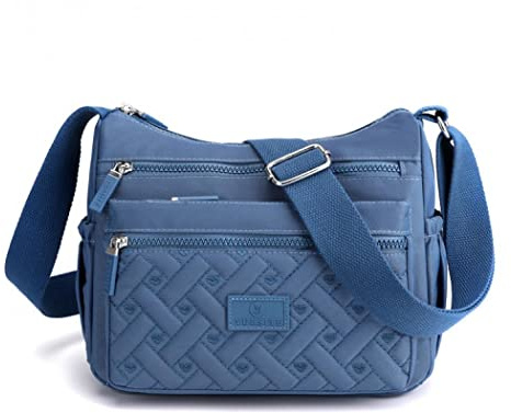 Milky Way Womens Multi Pocket Casual Crossbody Bag Waterproof Shoulder Messenger Bag Handbag for Daily Use Travel