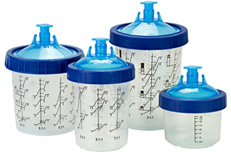 MIPA MP Paintcupsystem Lackierverarbeitungssystem PPS Einweg-Bechersystem Set 200 ml 125µ