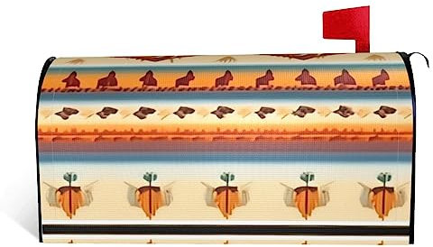 Copertura magnetica per cassetta delle lettere dei nativi americani, decorazione per giardino, cortile, per esterni, dimensioni standard, 45,7 x 52,8 cm