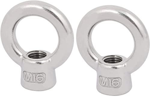 XYZOOM Ringmutter M16 Innengewinde 304 Edelstahl runde Form für Seilbefestigung 2er Pack(3687a 9a83e baf67 c7f8c a4e16 3ddc4