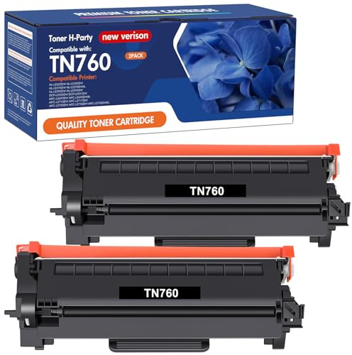 TN760 TN730 Toner for Brother Printer: Replacement for Brother Toner TN-730/TN-760 TN 760 730 TN-760 TN-730 MFC-L2710DW MFC-L2750DW DCP-L2550DW HL-L2350DW HL-L2395DW HL-L2370DW Black Cartridge