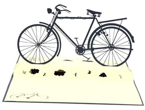 predolo Retro-Stil Fahrrad-Popup-Karte, Grußkarte von Tochter, Vatertagsgeschenke für Papa zum Abschluss, Neujahr, Vatertag