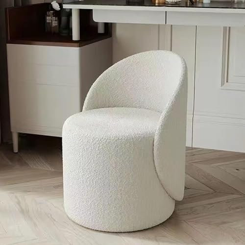 binularg Drehsessel Wohnzimmer,Runder Boucle Sessel mit 360° Drehbarem,Armlehnstuhl Lesesessel,für Wohnzimmer Schlafzimmer (drehbar,E)