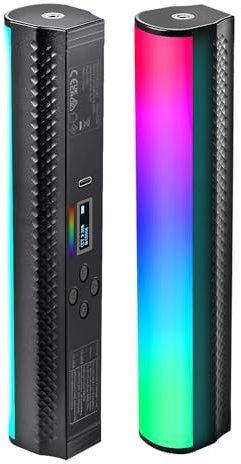 NEEWER RGB Light Wand, Magnetic Handheld Photography YouTube TikTok Vlog Video Light Stick LED Tube Light Bar 2500K-8500K Dimmable Full Color CRI95 2550mAh Battery 17 Scenes, 1 Pack, TL20C