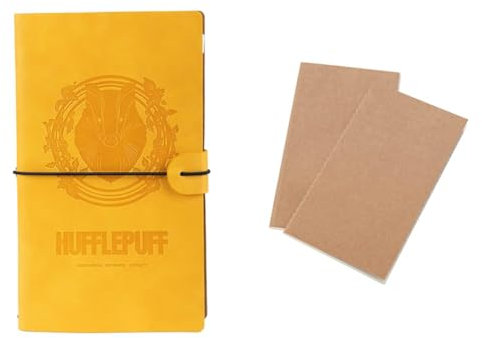 Grupo Erik Reisetagebuch Selberschreiben Harry Potter Hogwarts Hufflepuff Bullet JournalNotizbuch + Ersatz Nachfüllpack Dotted Notebook 12x19,6 cm 40 Seiten liniert und 40 Seiten mit Punktraster