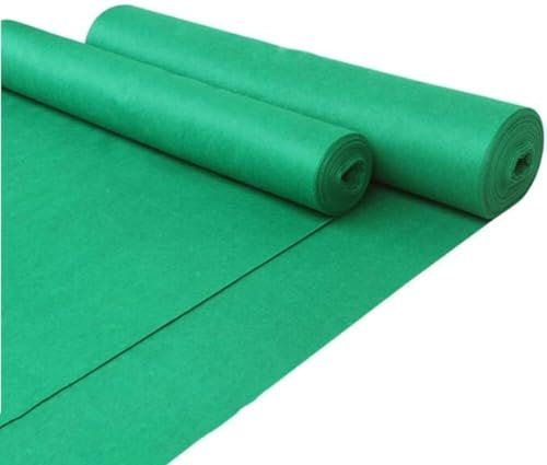 RUTAVM Rasen verwendbar Hochzeitszubehör, Zeremonie-Gangrutsche, rechteckiger Einweg-Teppich aus Polyesterpapier for Ausstellungsaktivitäten (Color : Green, Size : 1.5x30m)
