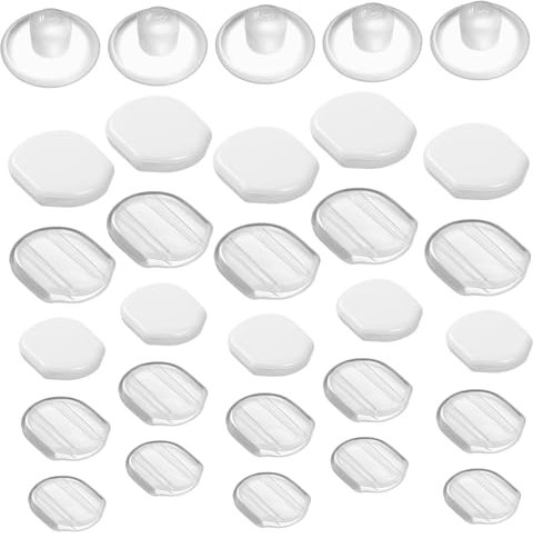 SEWACC 60stücke Silikon Ohrclip Polster Antirutsch Ohrkissen Transparent Weiche Ohrclip-auflagen Für Komfortable Passform Geeignet Für Verschiedene Ohrclips