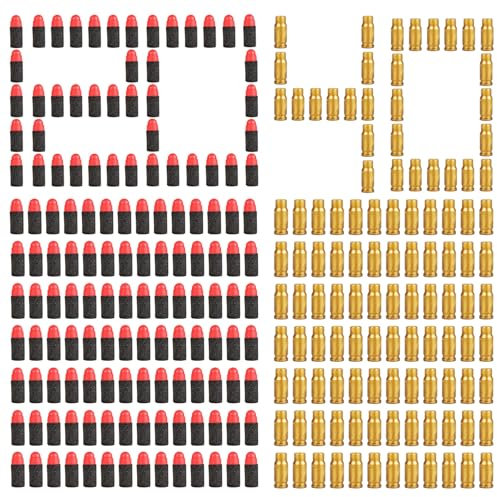 160 Stück Schaumstoff Munition,Munition für Pistole,Kugel Munition,Signalmunition,Munition für Pistole,Pfeile Dart Bullets