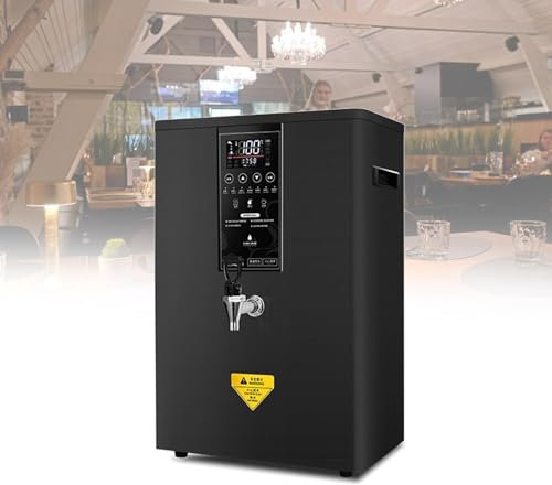 Professional Wall-Mounted Commercial Electric Hot Water Dispenser with LCD Touch Screen and Built-in Purifier - Ideal Choice for Restaurants, Hotels, Tea Shops, and More!(Black,50L/H)