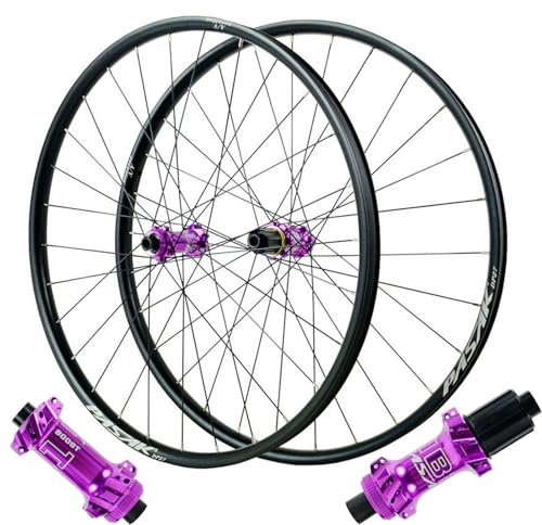 ZECHAO MTB Fahrrad Radsatz 26 27,5/29 Zoll,Scheibenbremse Vorne 2 Hinten 4 Lager Rad 28 Löcher HG/MS/XD Tower Base 12 Geschwindigkeiten Aluminiumlegierungsrad Wheelset(Purple -HG,27.5inch)