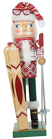 TOPBATHY Marionnette de Ski de Noël décor de noël Casse-Noisettes Casse-Noix d'action de grâces Noel Personnages de Noel décor modèle père de marionnettes Bois