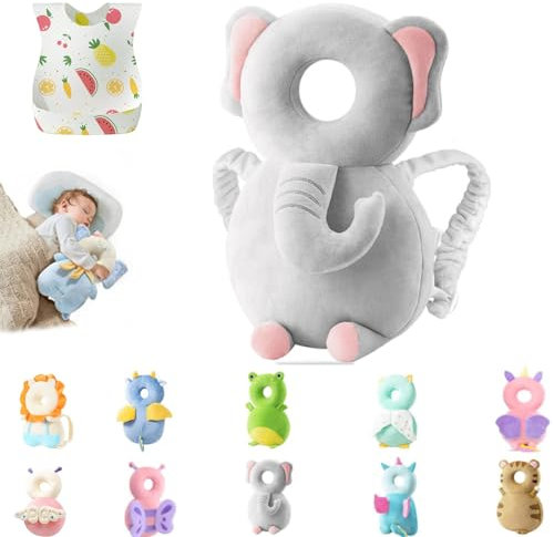 Wonder Baby Kopfschutz, Baby Kopfschutz Rucksack, Wonder Baby Kopfschutz, Kopfschutz Rucksack, Baby Sturzschutz Rucksack, Baby Kopfschutz fürs Laufen (Elephant)