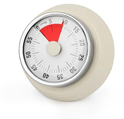 Visueller Küchentimer 60 Min – Eieruhr & Pomodoro Timer – Mechanischer Wecker für Kinder & Erwachsene – Magnetisch – Ideal für Klassenzimmer, Büro, Küche – Lernuhr Kinder & Autismus Hilfsmittel