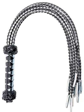 YUHENG Baven Leder Reitgerte, Schwarze Pferdepeitsche, Gerte für Pferde Reitgerte für Pferd das tägliche Training (schwarz)