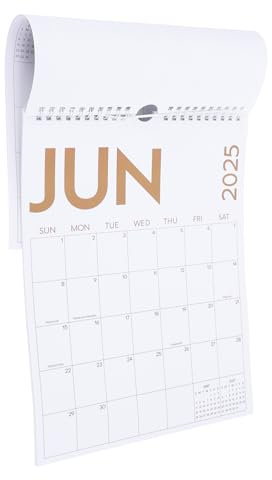 DOITOOL Wandkalender 2025 Monatskalender Spiralkalender Zum Aufhängen Glattes Farbechtes Papier Jahresübersicht Für Zuhause Büro Schule